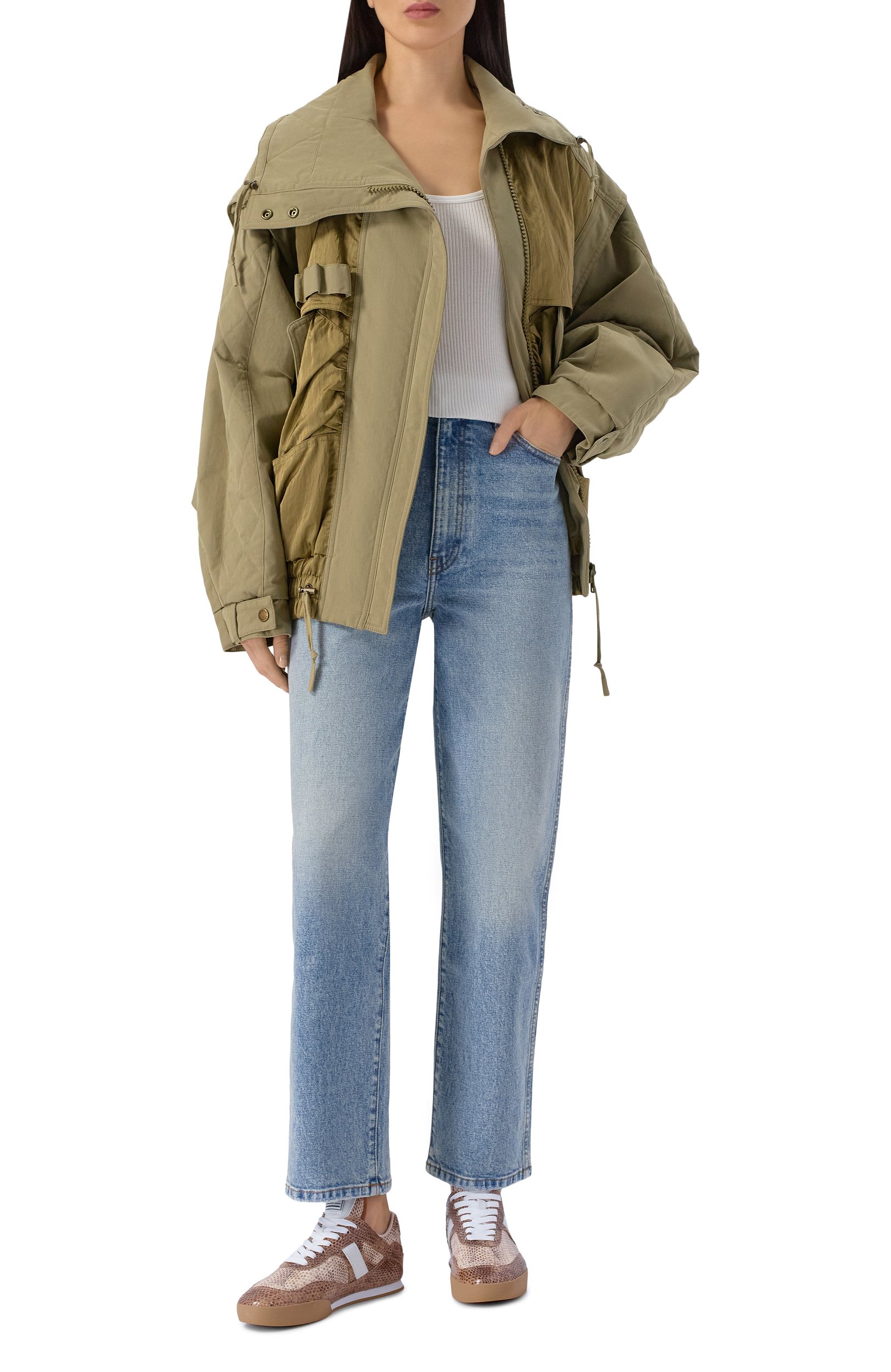 Кожаные кеды chloé kick CHLOÉ светло-коричневого цвета по цене 88500 руб., арт. CH26A07IYM, фото 3 Кожаные кеды chloé kick CHLOÉ, арт. CH26A07IYM, фото 3