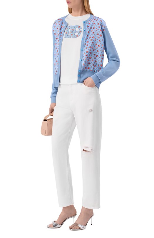 Хлопковая футболка Dolce & Gabbana F8V42Z/GDDLX Белый  F8V42Z/GDDLX Фото 2