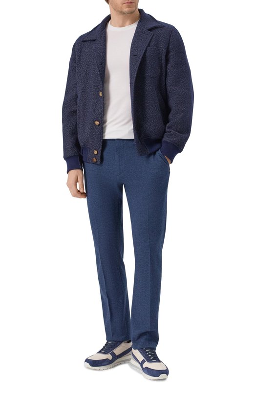 Брюки из хлопка и кашемира Stefano Ricci M1T5300174/TE3001_002 Синий  M1T5300174/TE3001_002 Фото 2