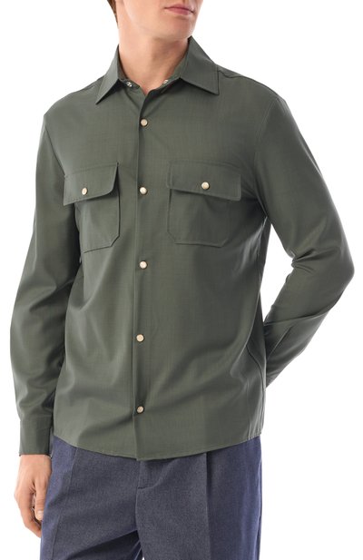 Рубашка из шерсти и шелка MARCO PESCAROLO, арт. NEXT/5122, фото 3