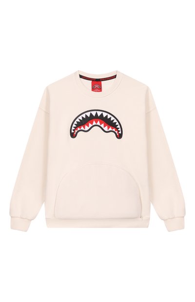 Хлопковый свитшот SPRAYGROUND, арт. SPY1390E/BEAR IN THE P0CKET IV0RY 0VER CREWNECK