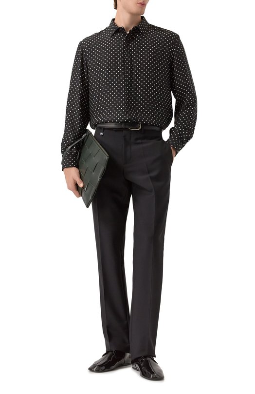 Шелковая сорочка Saint Laurent 774775/Y2E13 Чёрный  774775/Y2E13 Фото 2