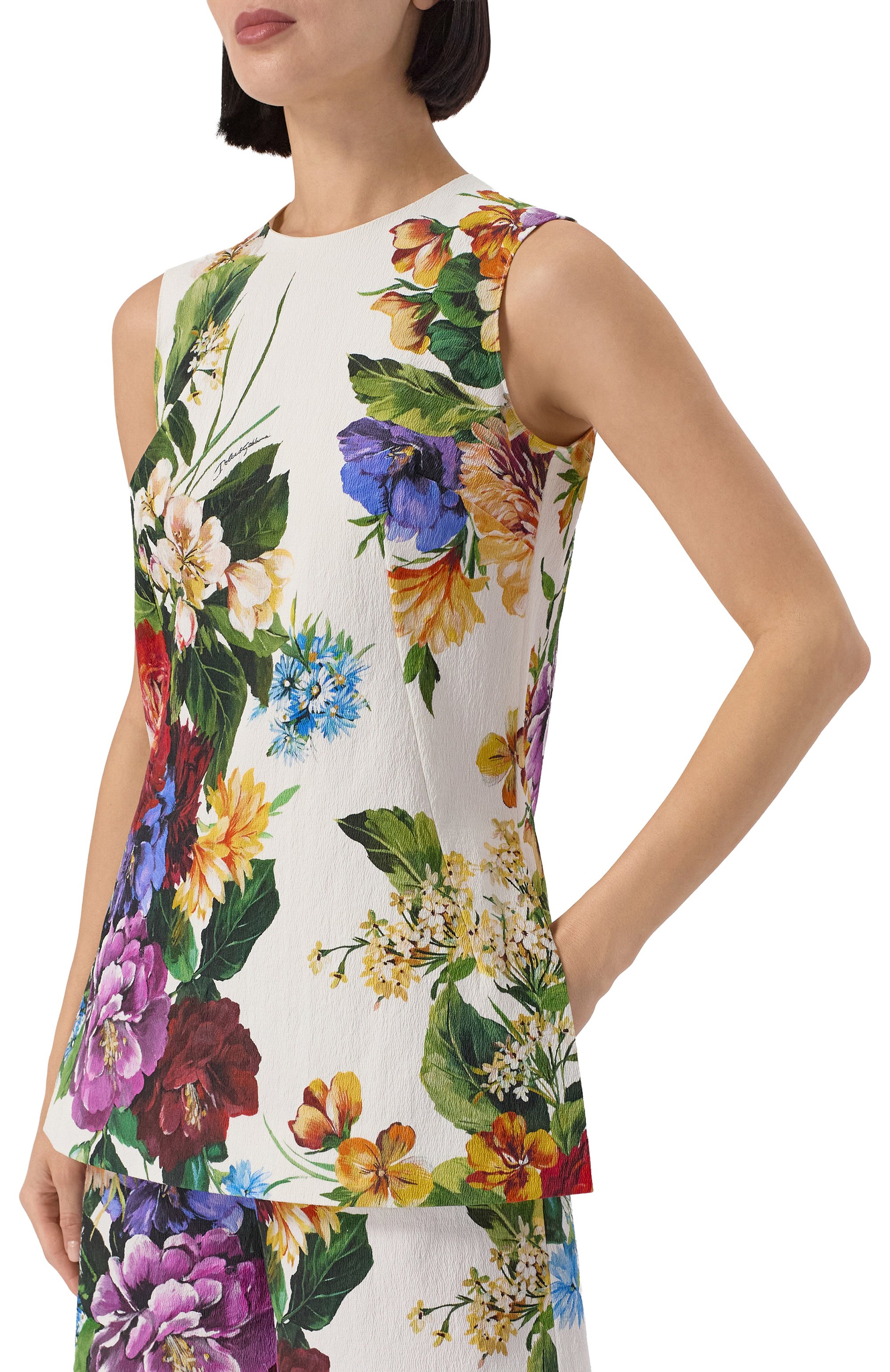 Топ из хлопка и вискозы DOLCE & GABBANA, арт. F7BA0T/FSRQU, фото 3