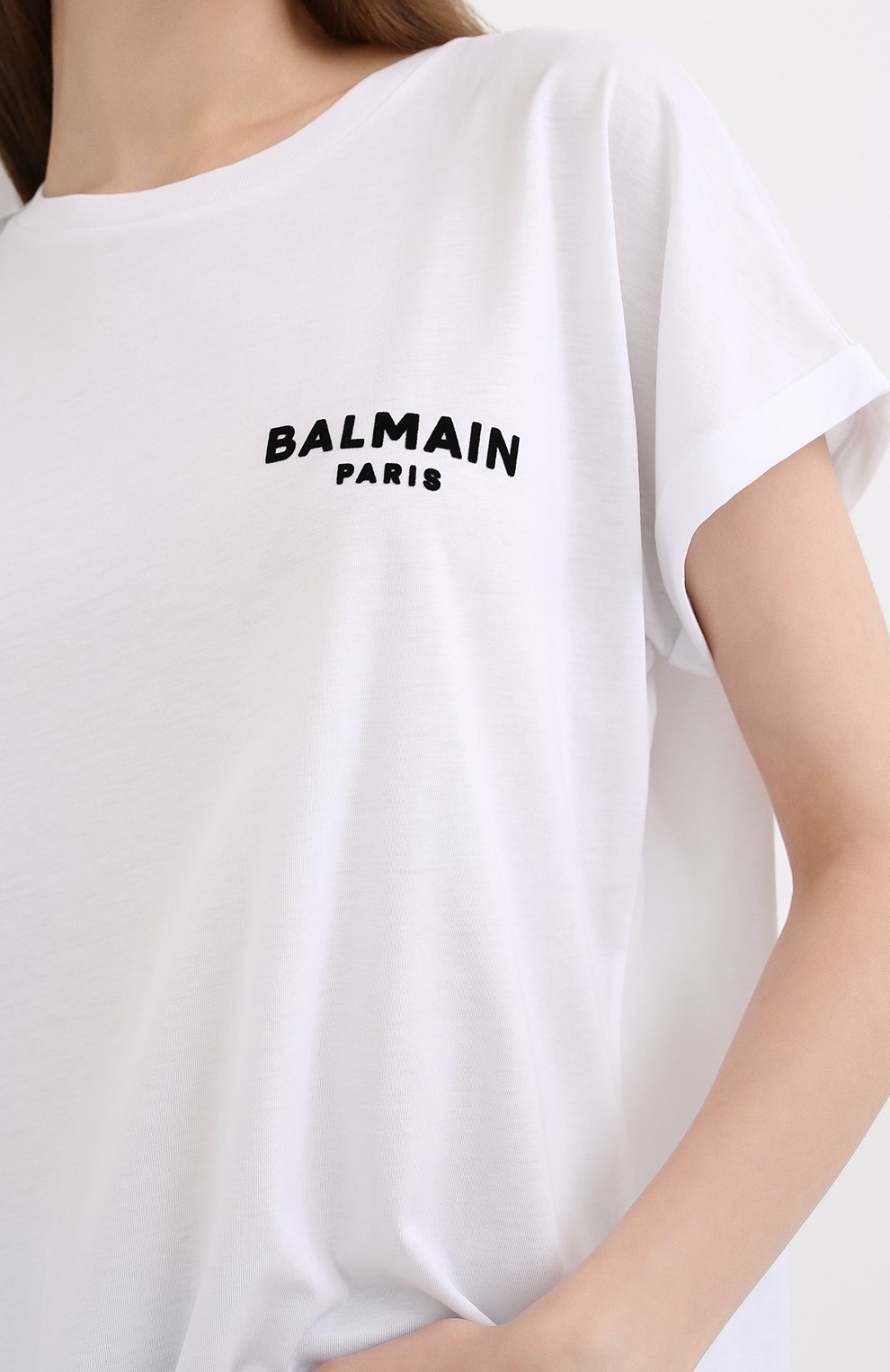 Хлопковая футболка BALMAIN, арт. UF11351/I382, фото 5
