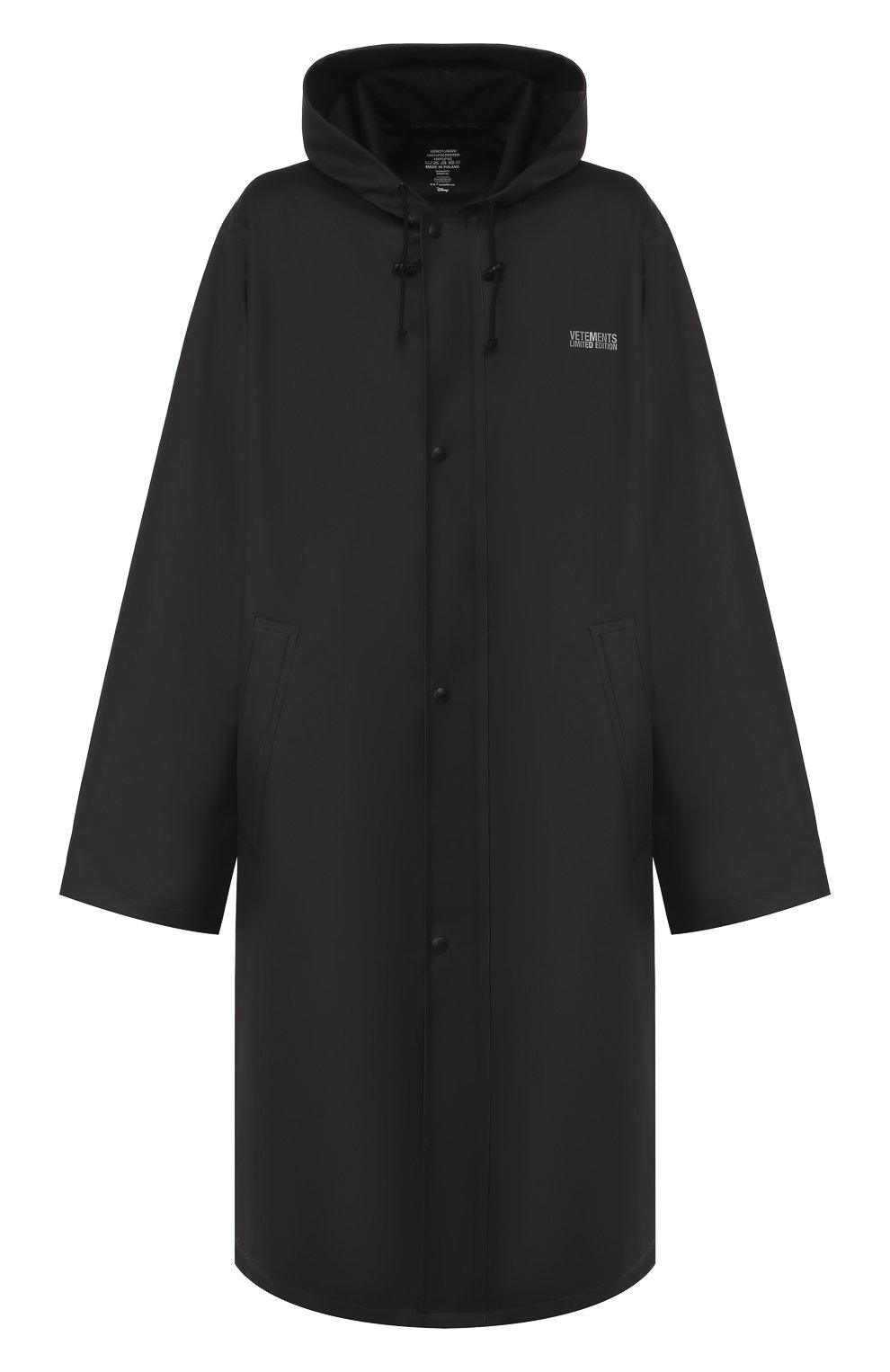 Плащ star wars x vetements VETEMENTS черного цвета по цене 89950 руб., арт. USW21JA026 1300/W, фото 1 Плащ star wars x vetements VETEMENTS, арт. USW21JA026 1300/W, фото 1