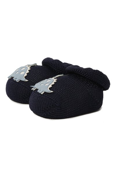 Комплект из шапки и пинеток STORY LORIS темно-синего цвета по цене 9280 руб., арт. 21178H, фото 2 Комплект из шапки и пинеток STORY LORIS, арт. 21178H, фото 2