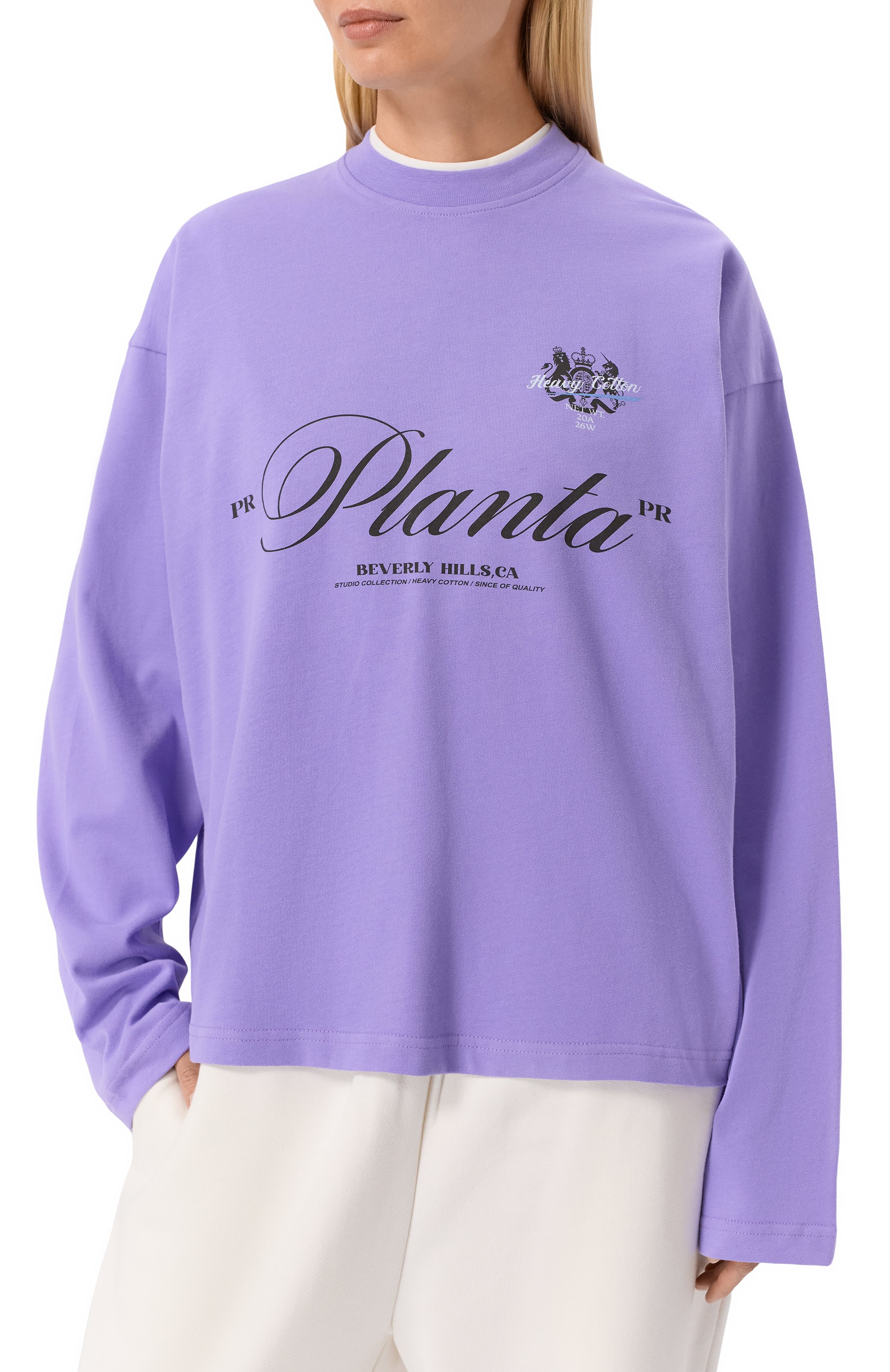 Хлопковый лонгслив PLANTA ROSA, арт. PR/L02.1/COMPLEXITY/220VELVET, фото 6