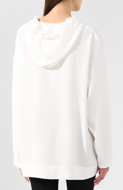 Блузка с капюшоном GIVENCHY белого цвета по цене 115500 руб., арт. BW60E410F4, фото 4 Блузка с капюшоном GIVENCHY, арт. BW60E410F4, фото 4