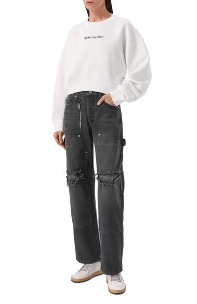 Хлопковый свитшот OFF-WHITE, арт. 2BA079S26FLE001, фото 2