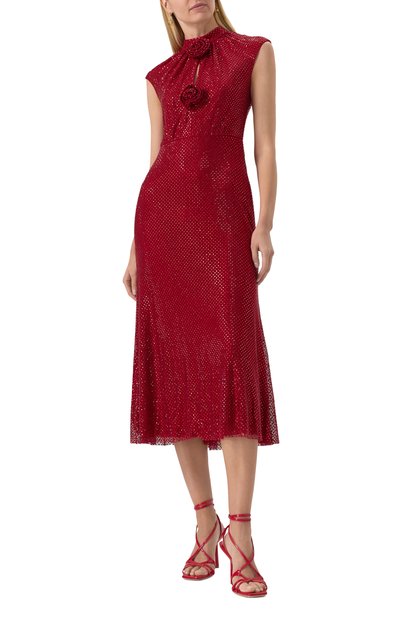 Платье с отделкой стразами SELF-PORTRAIT, арт. RS25923MR, фото 3