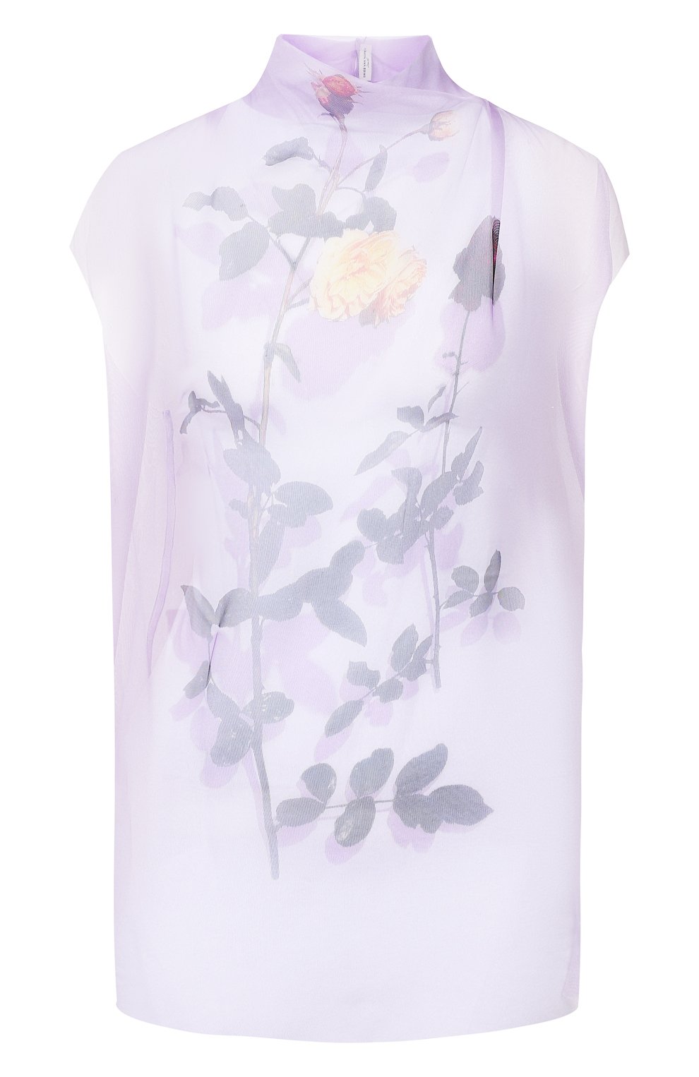 Шелковый топ DRIES VAN NOTEN фиолетового цвета по цене 65100 руб., арт. 192-10739-8136, фото 1 Шелковый топ DRIES VAN NOTEN, арт. 192-10739-8136, фото 1