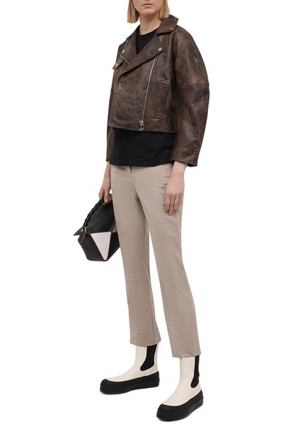 Хлопковая футболка MSGM черного цвета по цене 9950 руб., арт. 3041MDM100 217298, фото 2 Хлопковая футболка MSGM, арт. 3041MDM100 217298, фото 2