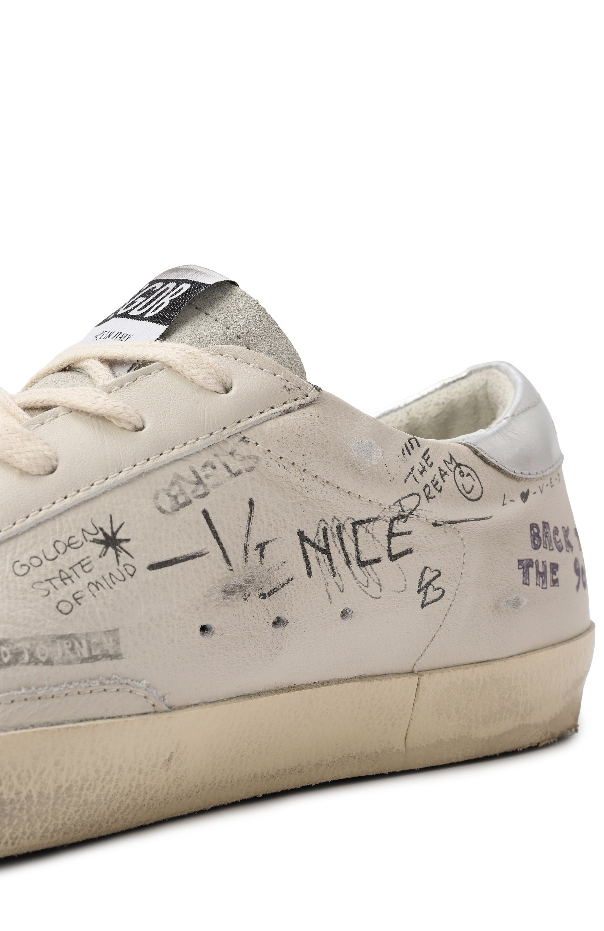 Кожаные кеды super star GOLDEN GOOSE DELUXE BRAND кремового цвета по цене 68400 руб., арт. GWF00101.F006889, фото 8 Кожаные кеды super star GOLDEN GOOSE DELUXE BRAND, арт. GWF00101.F006889, фото 8