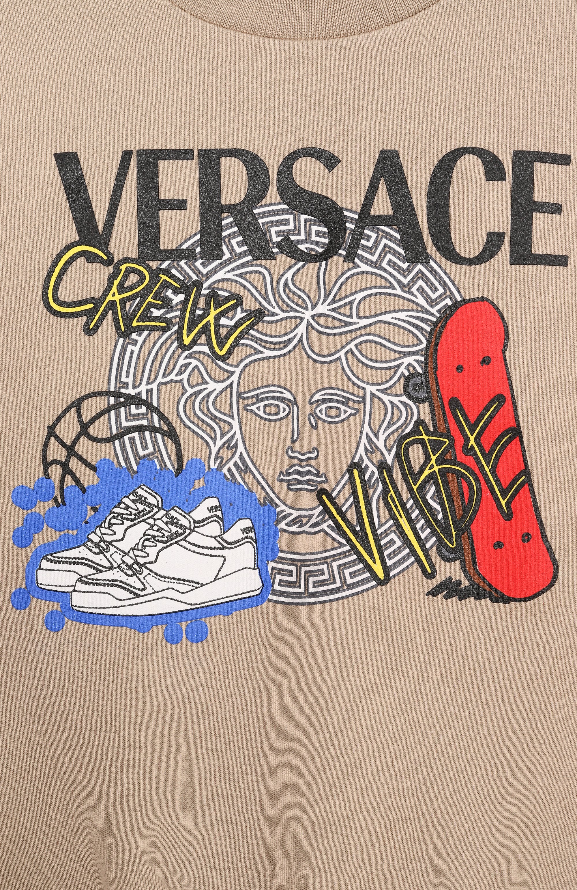 Хлопковый свитшот VERSACE, арт. 1018285/1A13042/8A-14A, фото 3