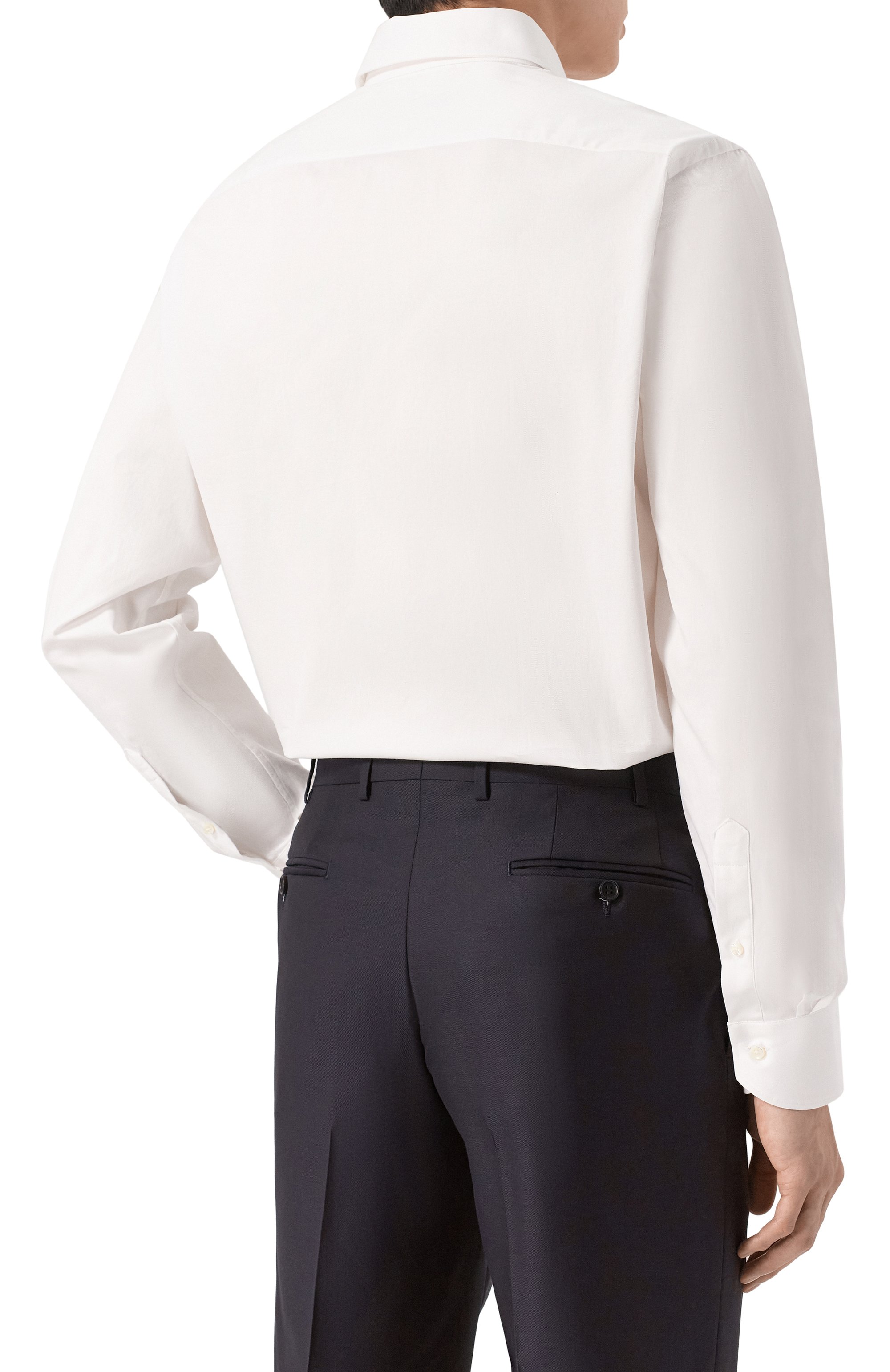 Хлопковая сорочка CANALI белого цвета по цене 33900 руб., арт. CCL7098/GD03286, фото 4 Хлопковая сорочка CANALI, арт. CCL7098/GD03286, фото 4