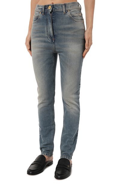 Джинсы BALMAIN голубого цвета по цене 74500 руб., арт. AF0MG006DC99, фото 3 Джинсы BALMAIN, арт. AF0MG006DC99, фото 3