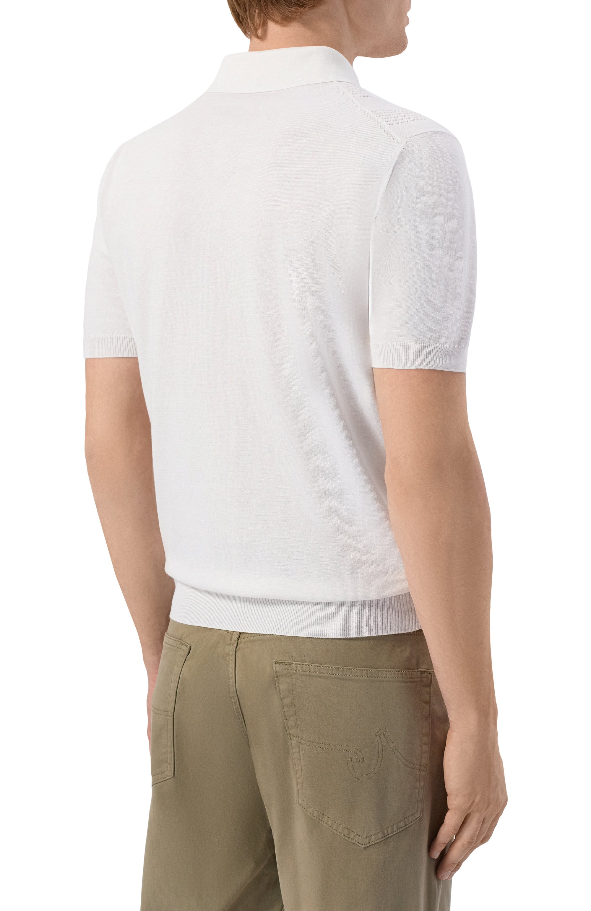 Хлопковое поло CORNELIANI белого цвета по цене 65250 руб., арт. 27M586/2725109, фото 4 Хлопковое поло CORNELIANI, арт. 27M586/2725109, фото 4