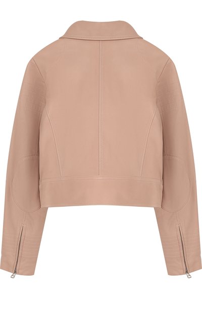 Укороченная кожаная куртка с косой молнией YVES SALOMON ENFANT, арт. 8EEV200XXAPSY/14, фото 2