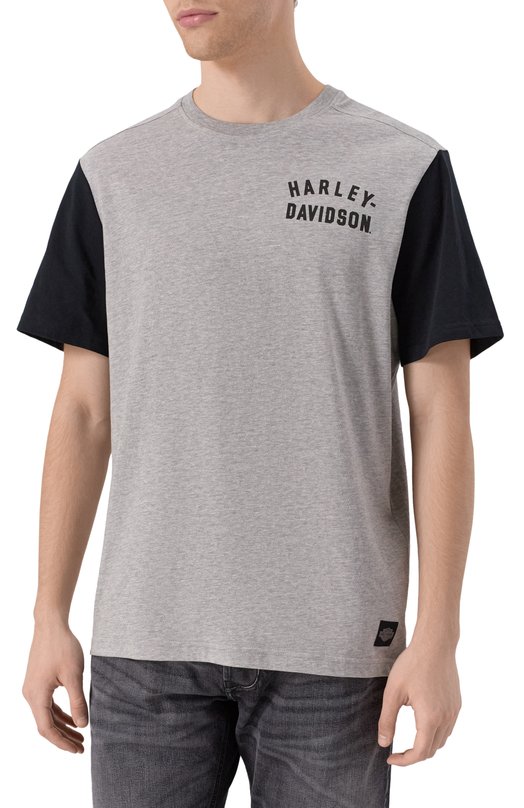 Хлопковая футболка Harley-Davidson 96046-23VM Серый  96046-23VM Фото 3