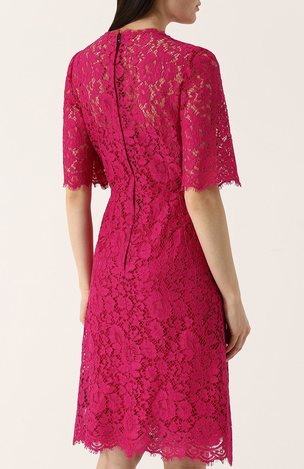 Приталенное кружевное платье-миди DOLCE & GABBANA, арт. F67Z2T/HLMII, фото 4