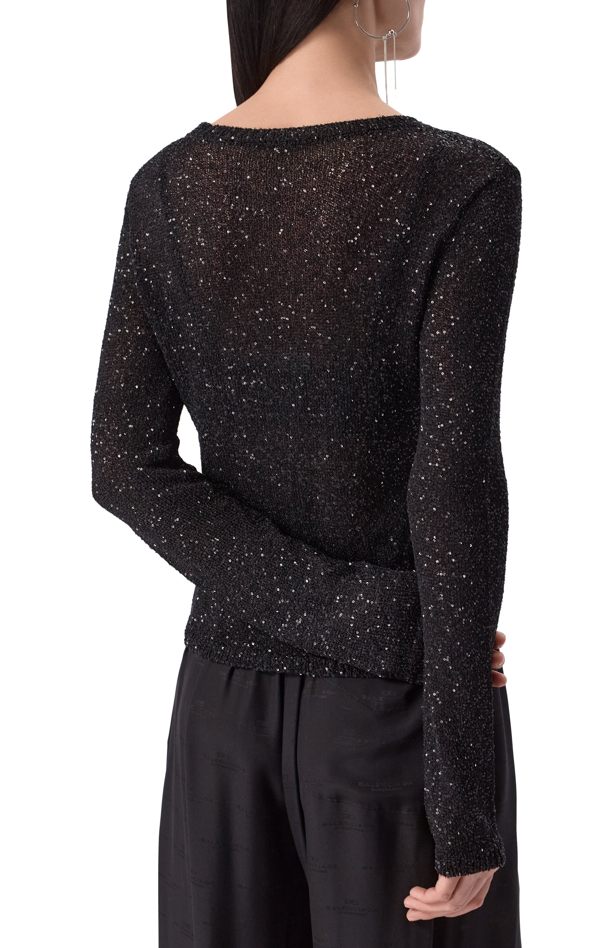 Пуловер с отделкой пайетками BALENCIAGA, арт. 813115/T7196, фото 4