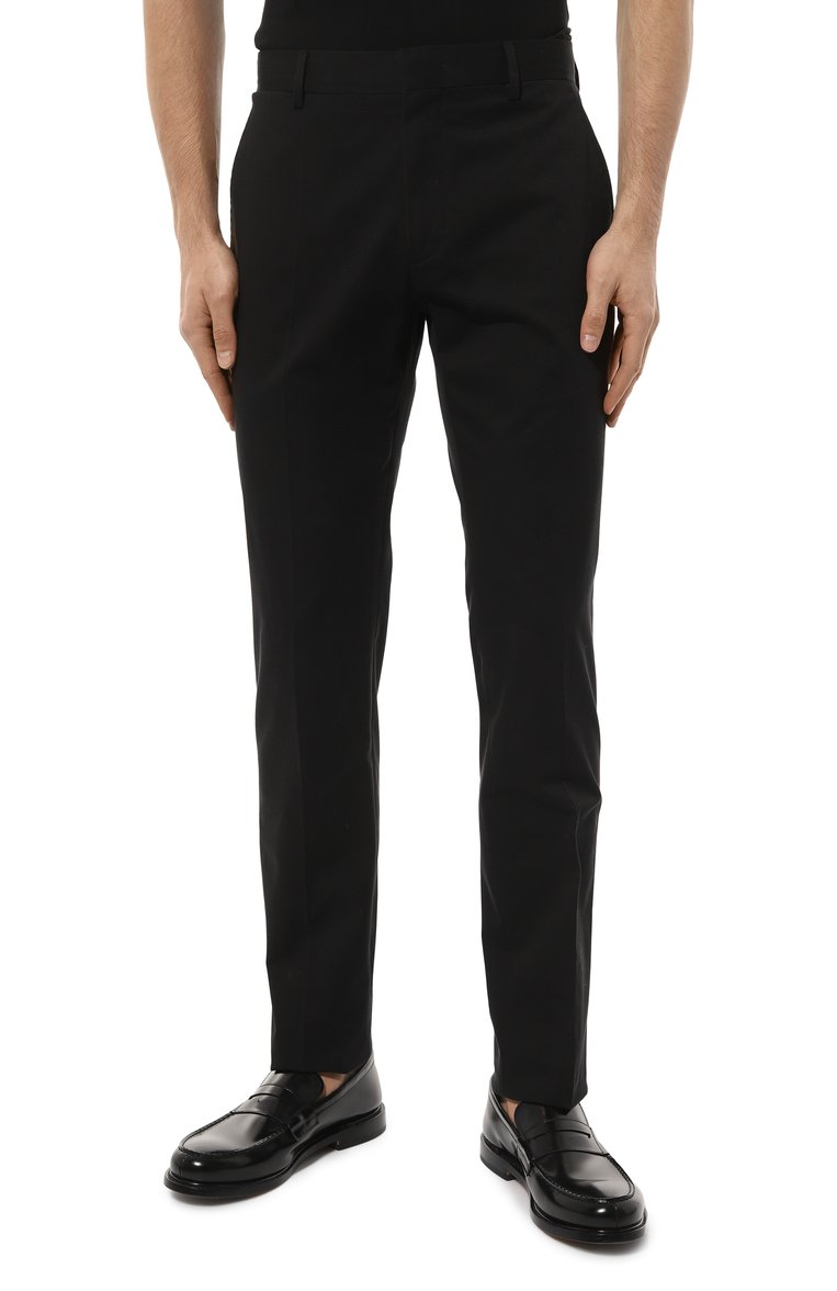Мужские хлопковые брюки ZEGNA черного цвета, арт. E8I03/TR14 | Фото 3 (Длина (брюки, джинсы): Стандартные; Материал внешний: Хлопок; Силуэт М (брюки): Чиносы; Случай: Повседневный; Стили: Кэжуэл; Автоматизация состава: Проставлено; Автоматизация ТО: Проставлено)
