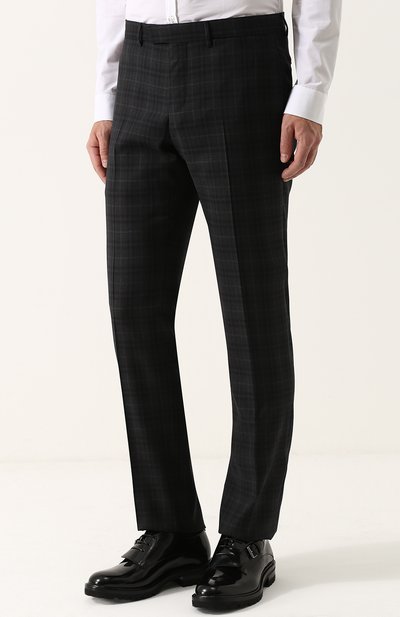 Шерстяной костюм в клетку с пиджаком на двух пуговицах GUCCI, арт. 473218/Z6874, фото 4