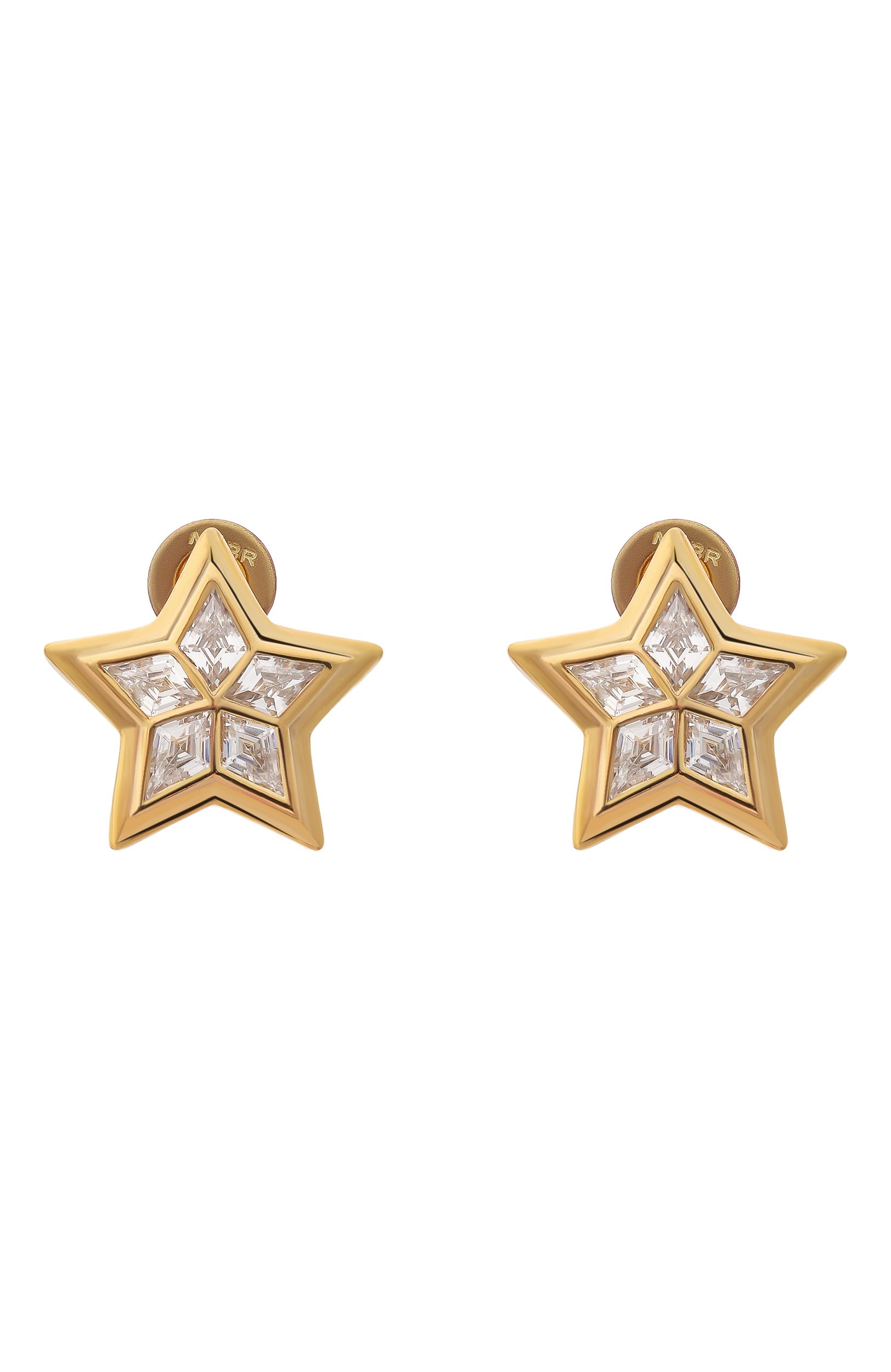 Серьги NUMBERING золотого цвета по цене 29350 руб., арт. 7102/G0LD, фото 1 Серьги NUMBERING, арт. 7102/G0LD, фото 1