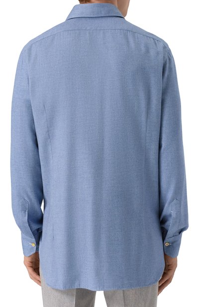 Рубашка из хлопка и лиоцелла KITON, арт. UCCH0944003, фото 4