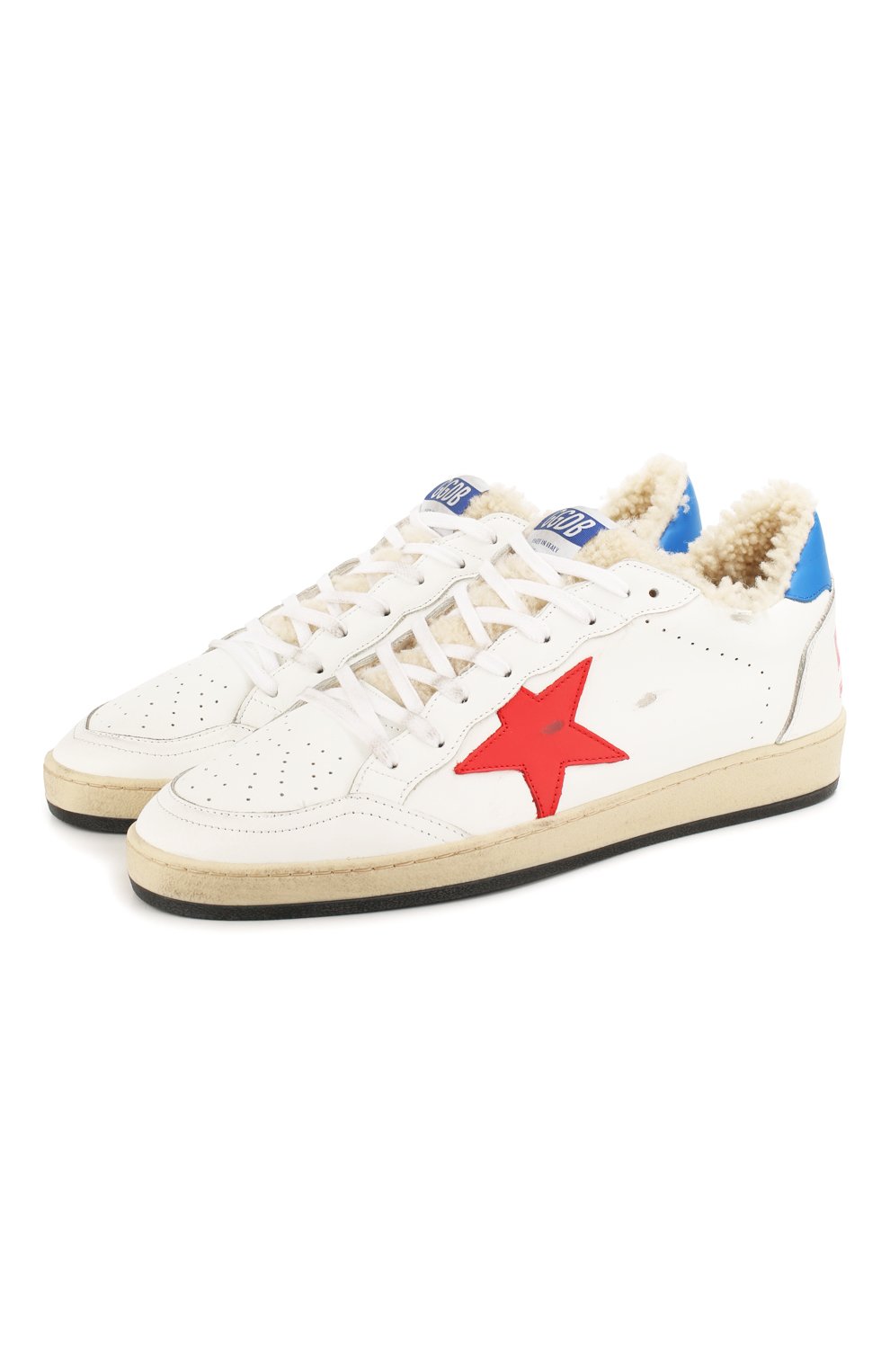 Кожаные кеды ball star GOLDEN GOOSE DELUXE BRAND, арт. G35MS592.V8, фото 1