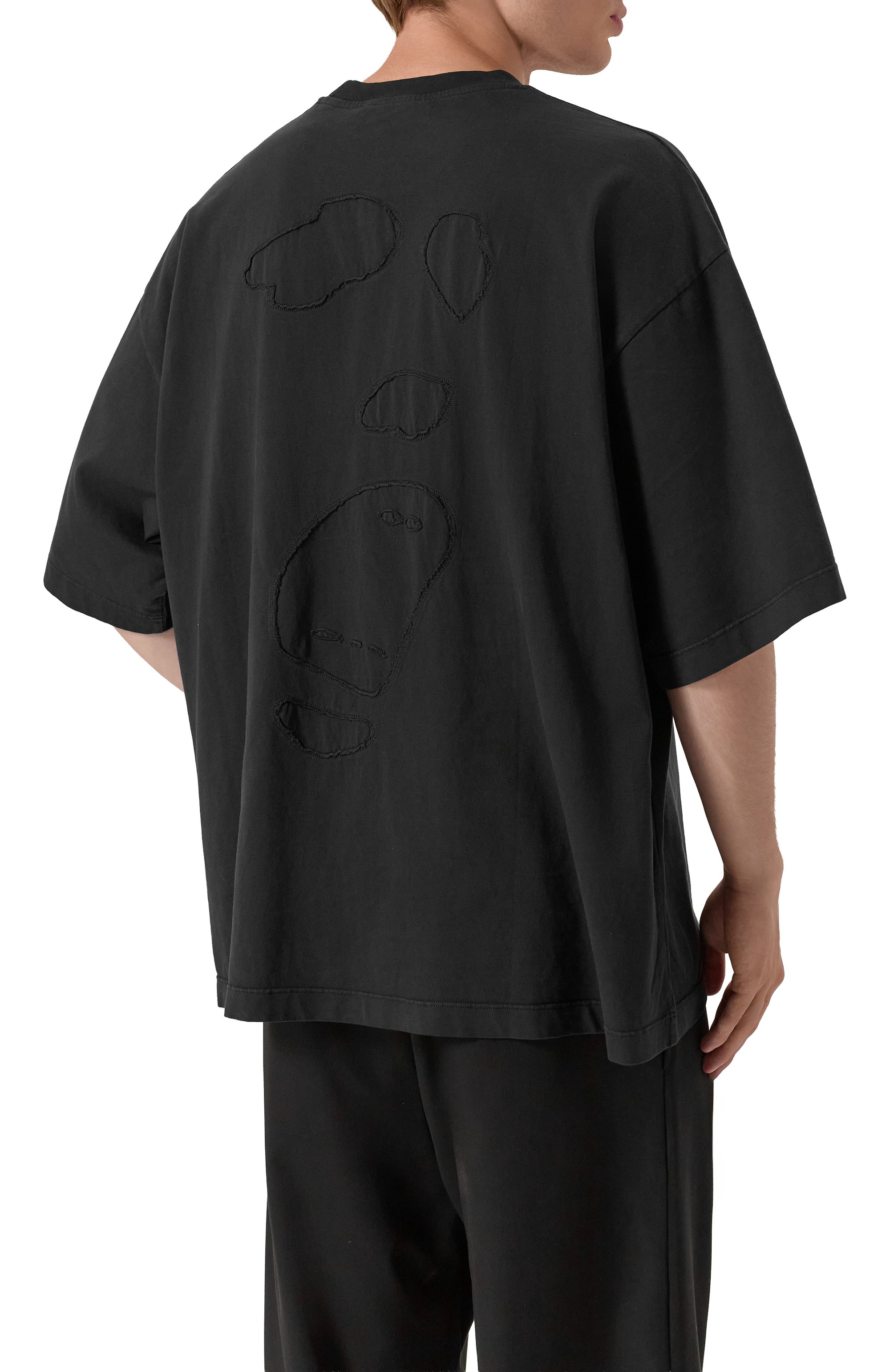 Хлопковая футболка AN OTHER DATE черного цвета по цене 16650 руб., арт. F50DMATH059, фото 4 Хлопковая футболка AN OTHER DATE, арт. F50DMATH059, фото 4