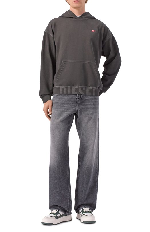 Хлопковое худи Diesel A19333/0IKBR Серый  A19333/0IKBR Фото 2
