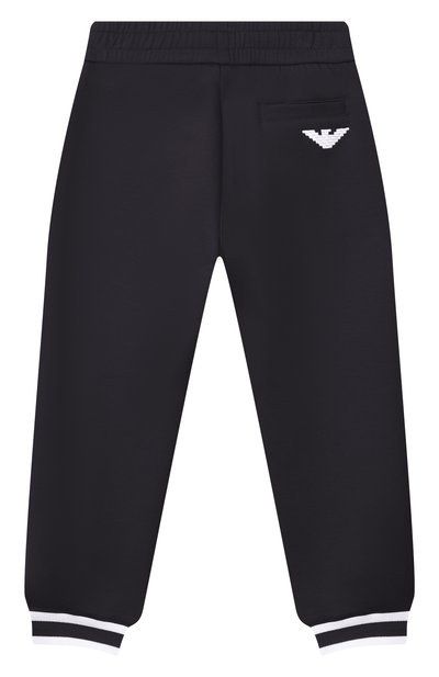 Хлопковые джоггеры EMPORIO ARMANI темно-синего цвета по цене 19950 руб., арт. EB000891/AF10126, фото 2 Хлопковые джоггеры EMPORIO ARMANI, арт. EB000891/AF10126, фото 2