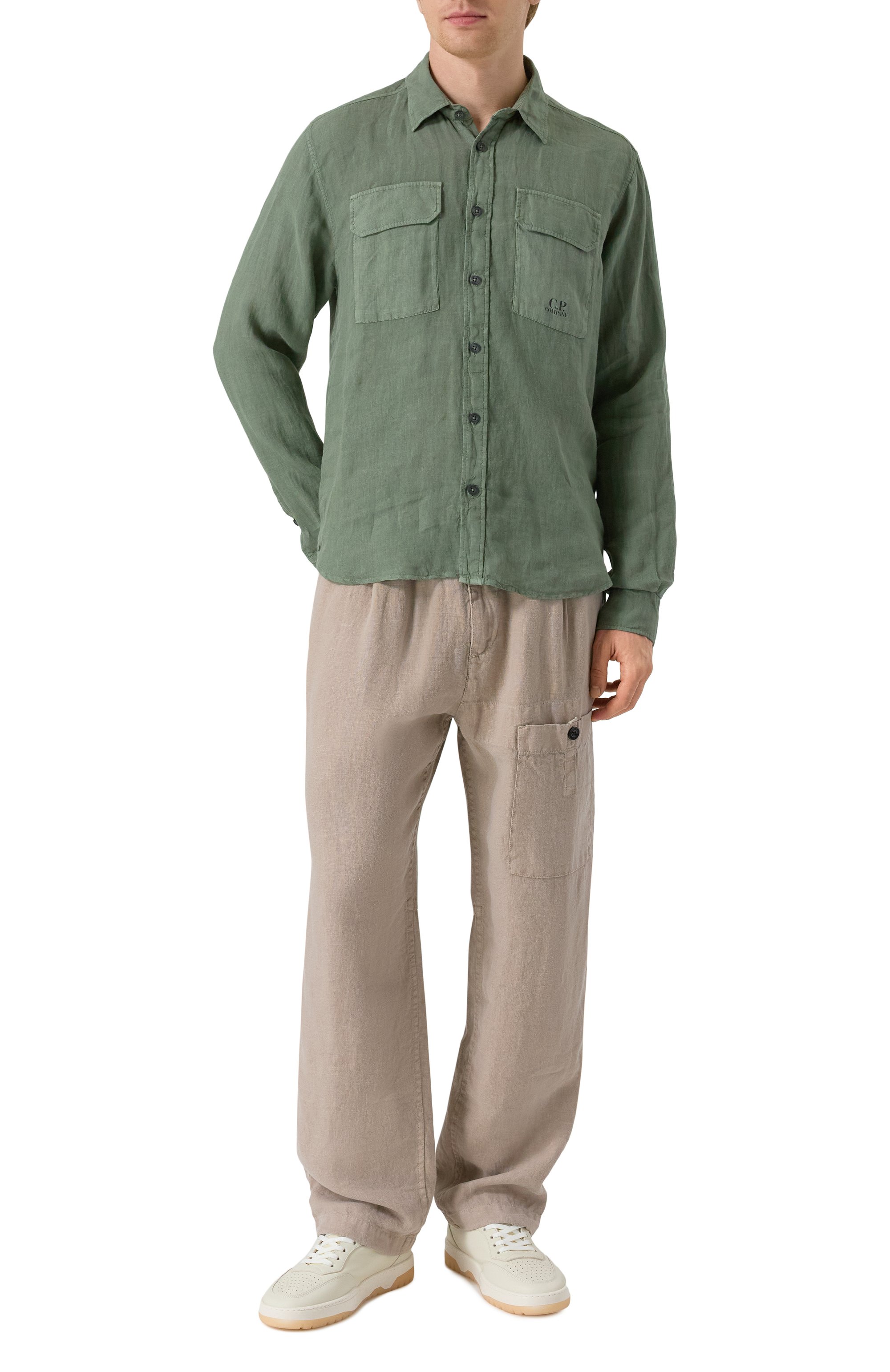 Льняные брюки C.P. COMPANY, арт. 18CMPA270A1103410, фото 2