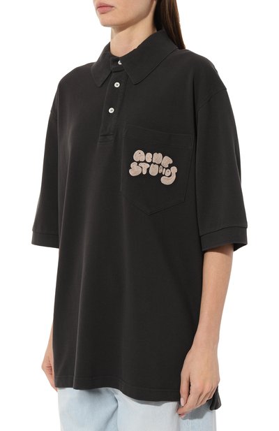 Хлопковое поло ACNE STUDIOS, арт. FN MN TSHI000425AA2, фото 3