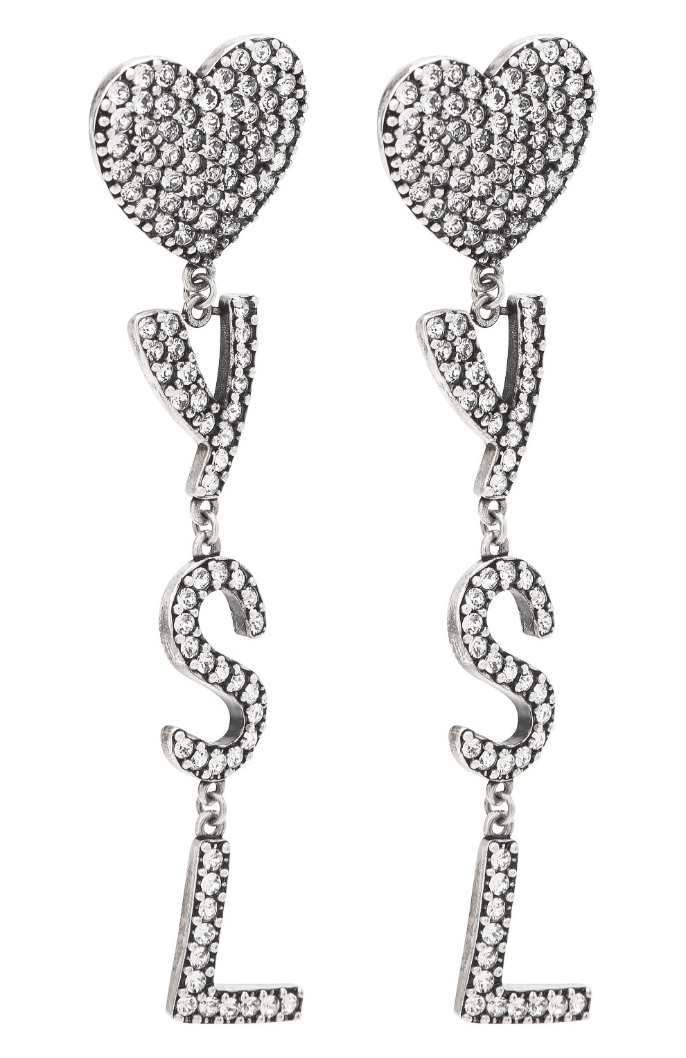 Серьги-клипсы heart SAINT LAURENT, арт. 584228/Y1526, фото 3