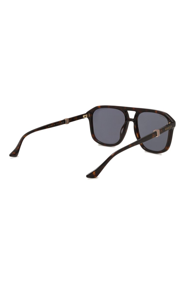 Женские солнцезащитные очки GUCCI коричневого цвета, арт. GG1494S 002 | Фото 5 (Региональные ограничения белый список (Axapta Mercury): Не проставлено; Нос: Не проставлено; Кросс-КТ: С/з-унисекс; Тип очков: С/з; Материал: Пластик; Очки форма: Авиаторы; Оптика Гендер: оптика-унисекс)