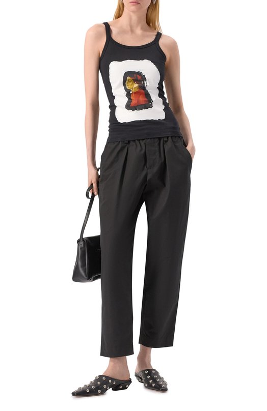 Хлопковые брюки Marni PUMU0017S1/TCY65 Чёрный  PUMU0017S1/TCY65 Фото 2