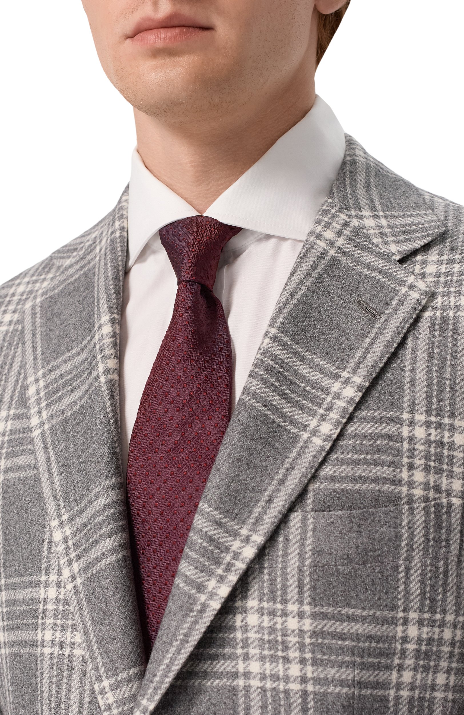 Шелковый галстук BRUNELLO CUCINELLI, арт. MI8990018, фото 2