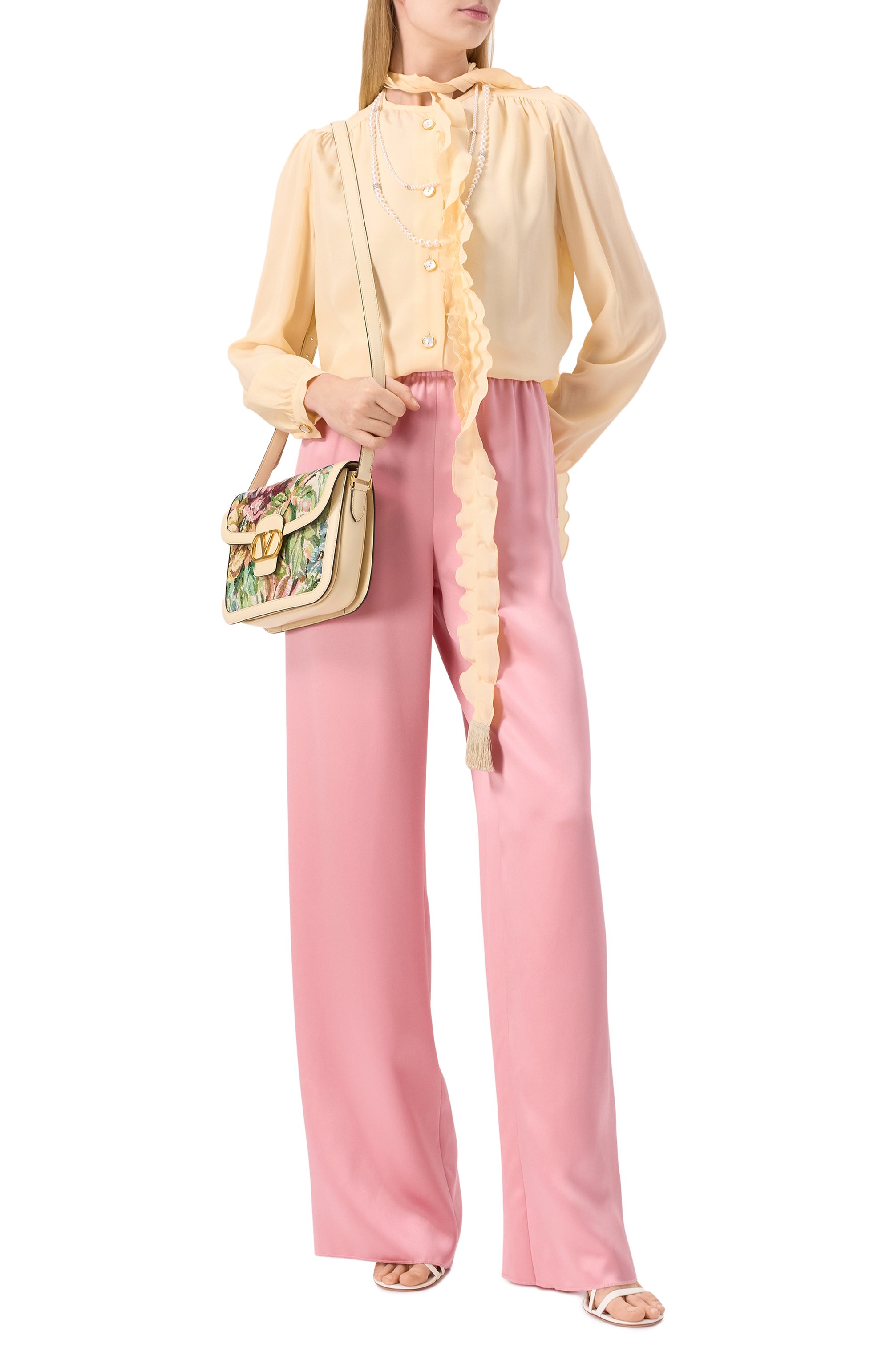 Атласные брюки VALENTINO, арт. 6B3RB68590E, фото 2