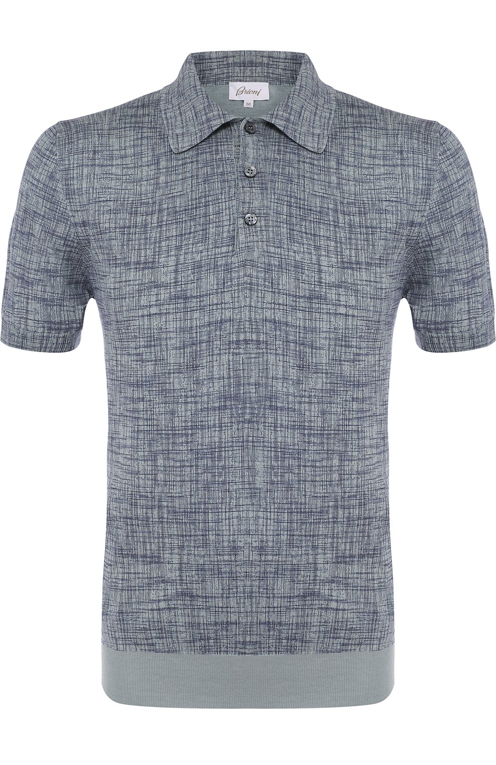 Поло с короткими рукавами из смеси шелка и хлопка BRIONI, арт. UMR40L/P7K22, фото 1