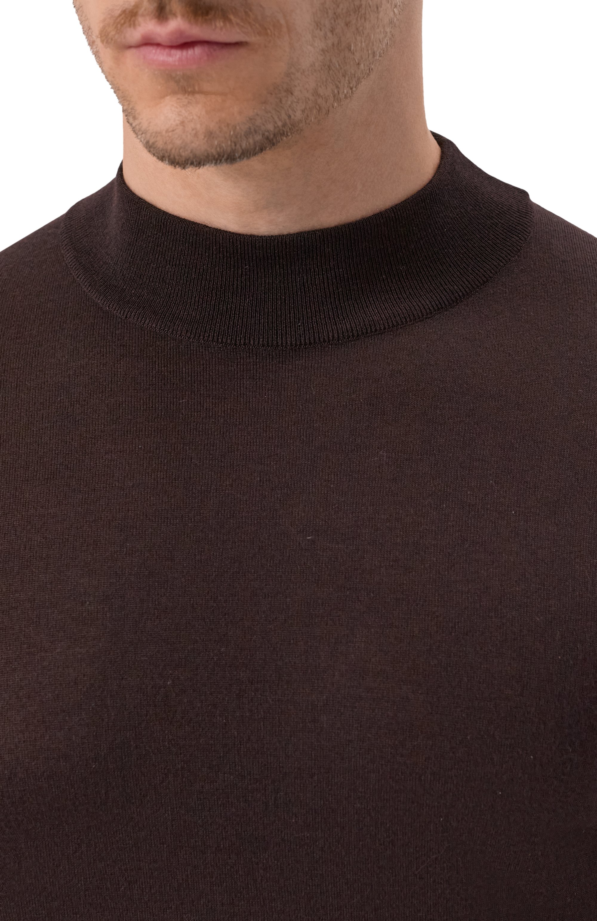 Водолазка из кашемира и шелка STEFANO RICCI темно-коричневого цвета по цене 123000 руб., арт. KE03500L10/E25345, фото 5 Водолазка из кашемира и шелка STEFANO RICCI, арт. KE03500L10/E25345, фото 5