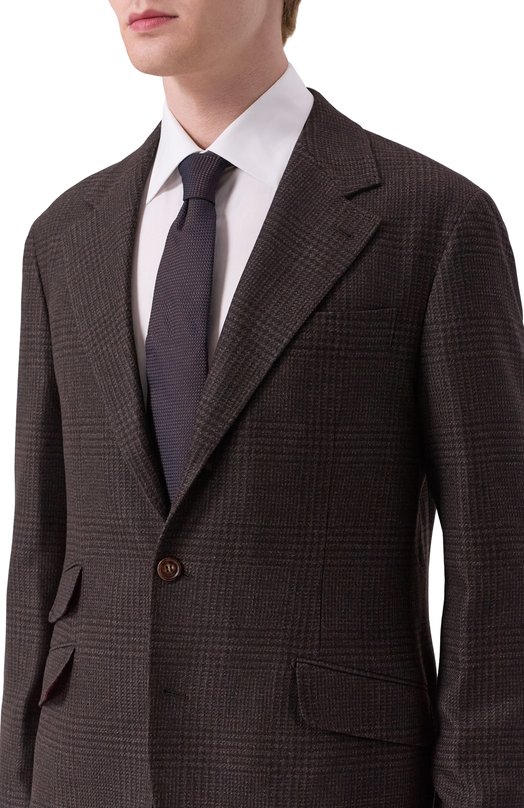 Шерстяной костюм Brunello Cucinelli MV412LDWH Коричневый  MV412LDWH Фото 6