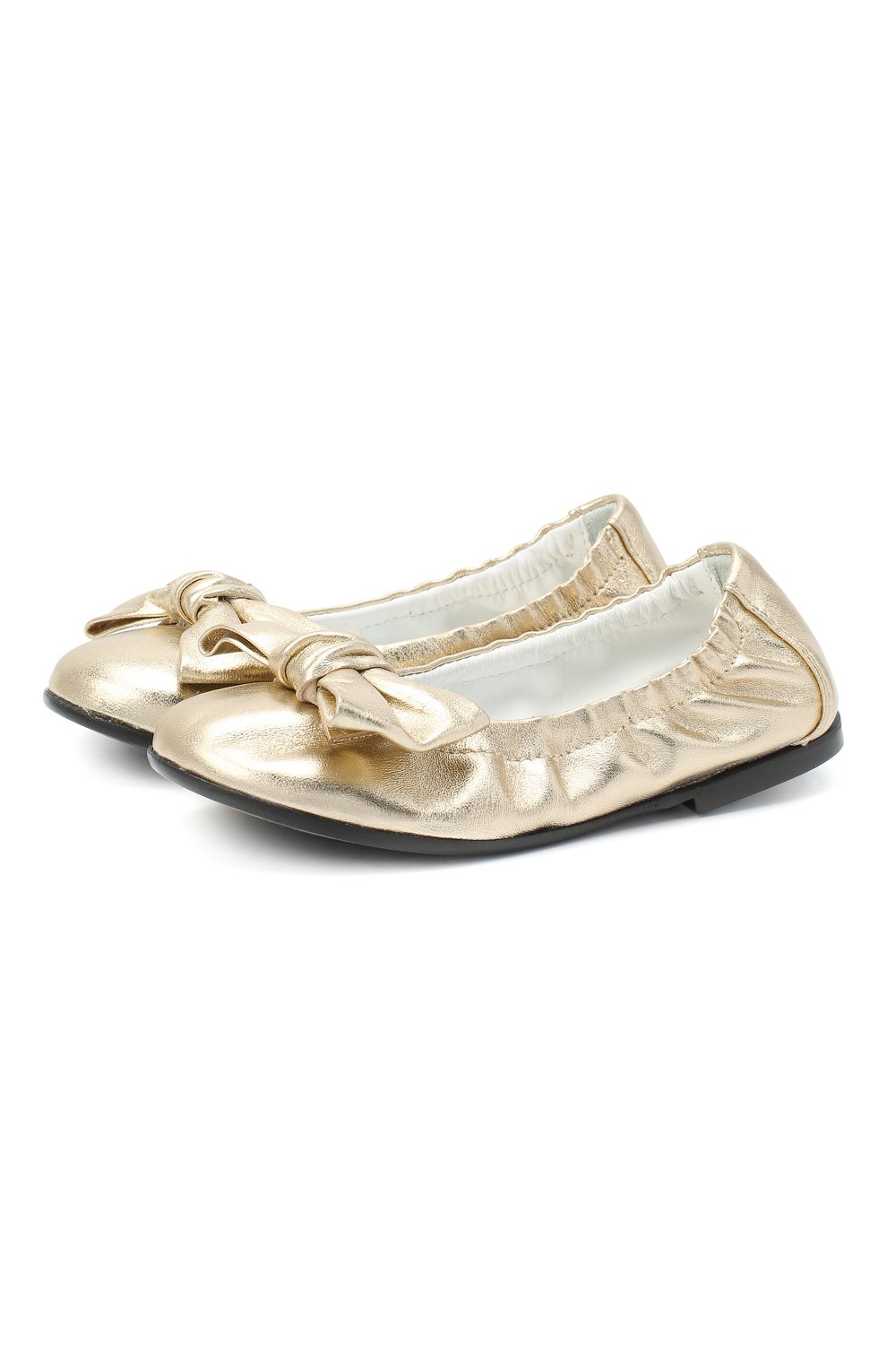Кожаные балетки MONTELPARE TRADITION золотого цвета по цене 14050 руб., арт. MT12051/TENDER/18-27, фото 1 Кожаные балетки MONTELPARE TRADITION, арт. MT12051/TENDER/18-27, фото 1