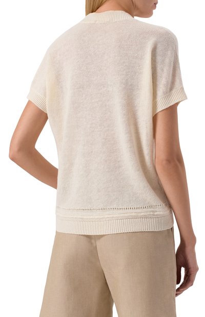 Пуловер изо льна и хлопка MVST кремового цвета по цене 94150 руб., арт. WS61-616MU, фото 4 Пуловер изо льна и хлопка MVST, арт. WS61-616MU, фото 4