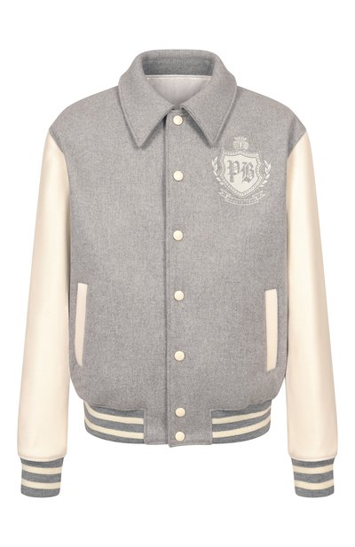 Мужской бомбер из шерсти и кашемира BALMAIN, арт. FH0TFA71/MH95