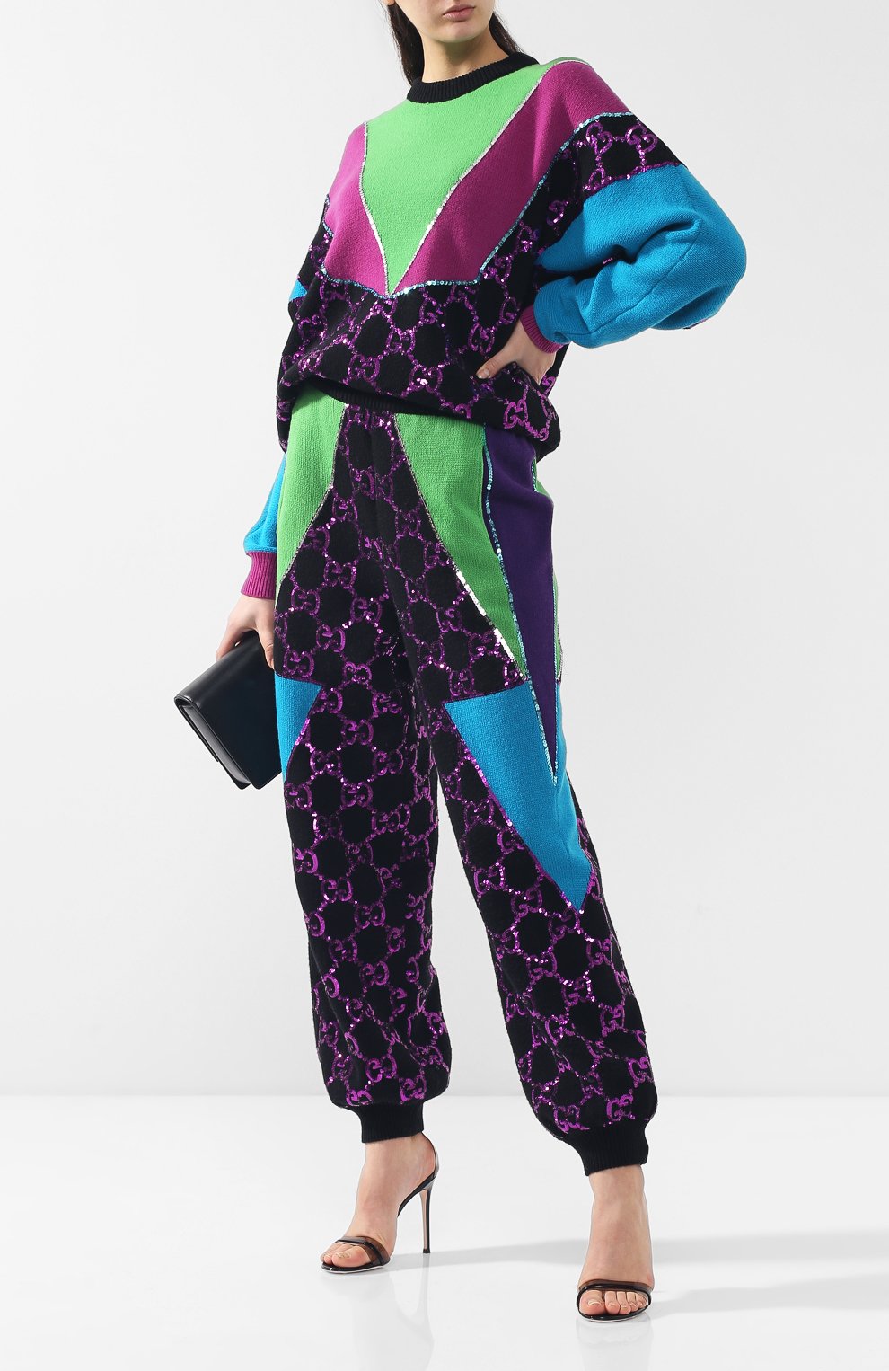 Шерстяные брюки с декоративной отделкой GUCCI, арт. 540189/X994A, фото 2