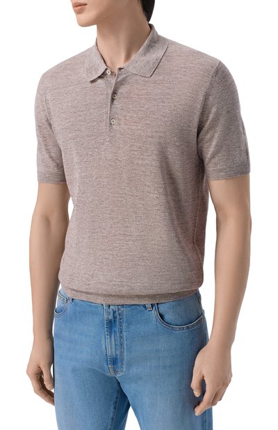 Поло изо льна и шелка CORNELIANI, арт. 27M565/2725134, фото 3