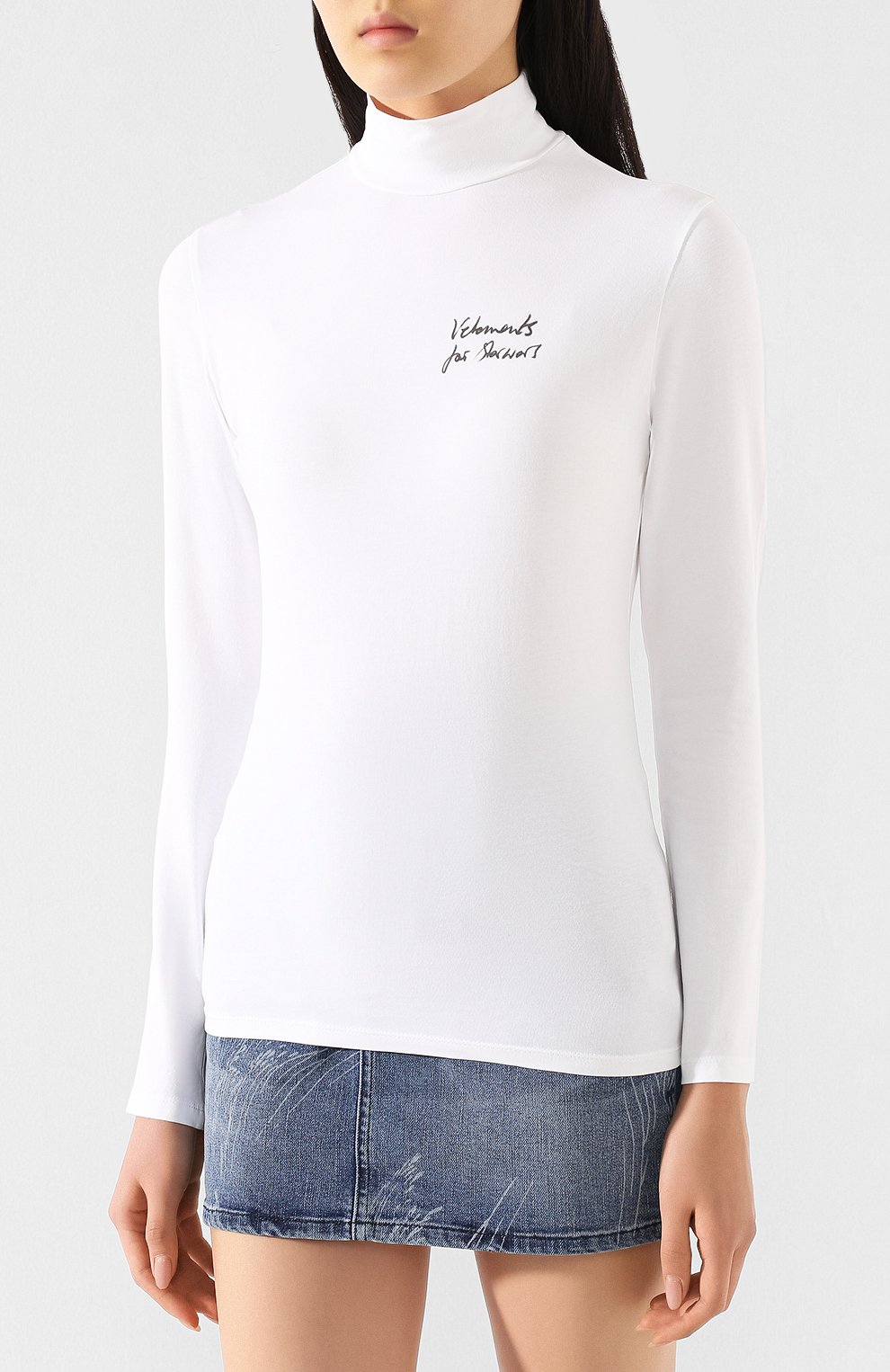 Хлопковая водолазка star wars x vetements VETEMENTS, арт. WSW21T0027 1603/WHITE, фото 3