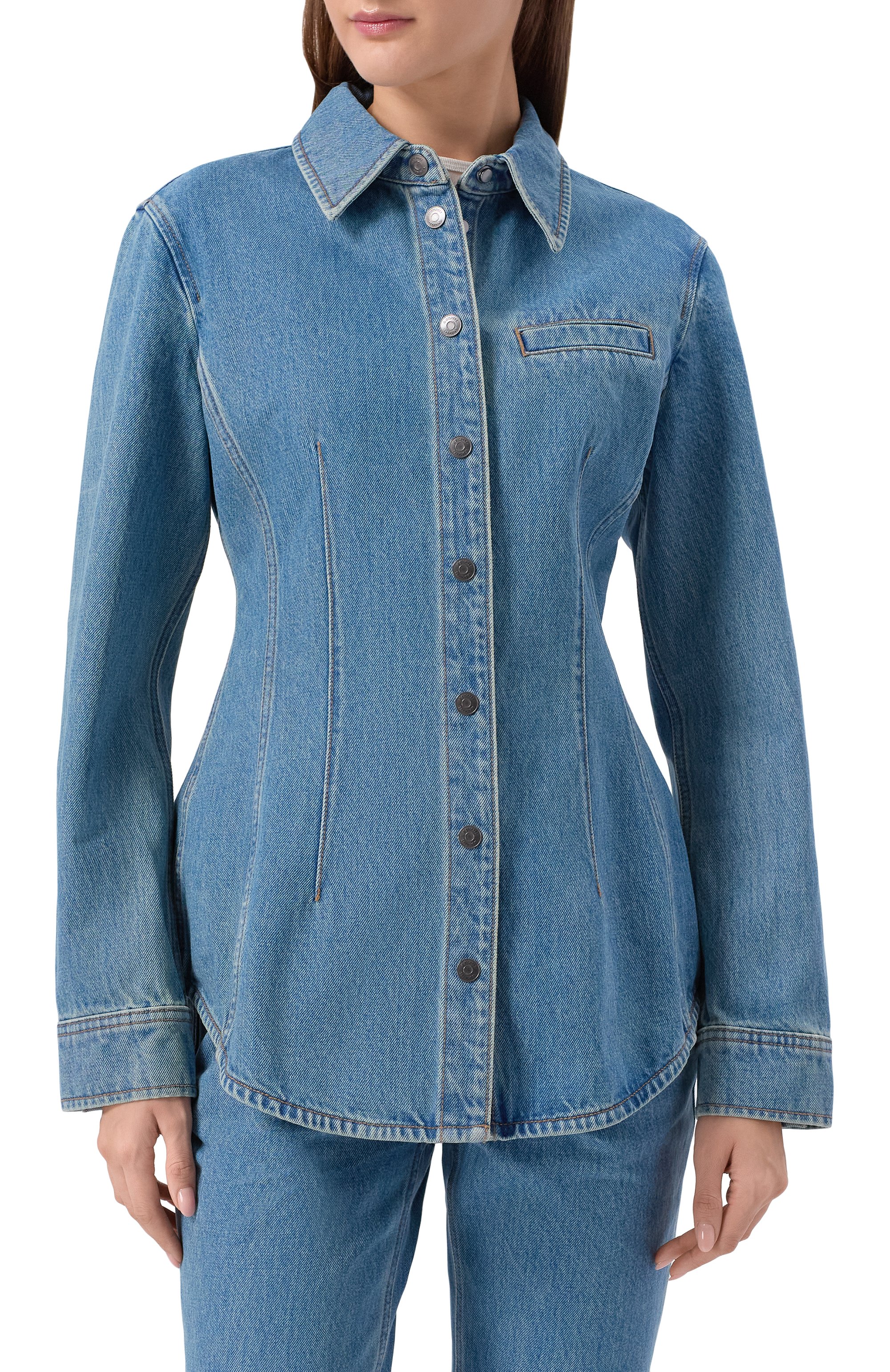 Джинсовая рубашка 12 STOREEZ, арт. 135479, фото 3